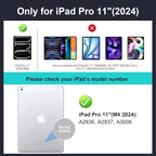iPad Pro 11 inch Case with Keyboard (M4 2024),Flex Magnetic Detachable Magic Keyboard,Multi-Touch Trackpad,7-Color Backlit,Landscape/Portrait,160° Adjustable Stand for iPad Pro 11 (5th Gen) (Black)