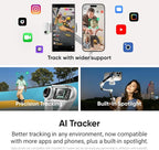 Insta360 Flow 2 Pro White - Foldable AI Phone Gimbal, Track in 200+ Apps with Apple DockKit, Multi-Person Tracking, 360º Pan Tracking, Built-in Tripod/Selfie Stick, iPhone/Android Portable Stabilizer