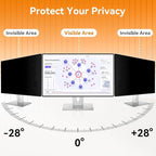 [5-Pack] 24 Inch 16:9 Computer Privacy Screen Filter for Monitor - Privacy Shield and Anti-Glare Protector