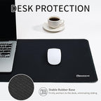 RAINYEAR Large Gaming Mouse Pad(35.4 x 15.7 Inch), Computer Mousepad with Anti-Slip Rubber Base, Smooth Large Keyboard Mouse Pad Mat for Gamer, Office, Home, Black