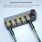 Cubilux Bidirectional 4-Channel 6.35mm Audio Selector, 1x TRS to 4X TRS Stereo 4-Port 1/4” Quarter Inch AUX Switch Box for Speaker, Headphones, Subwoofer, Home Audio System, Mixer, Amplifier