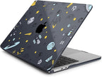 Batianda Premium Case for New MacBook Air 15 inch 2025 2024 2023 with M4 M3 M2 Chip, Designed Protective Plastic Black Hardshell & Keyboard Cover & Screen Protector, Hand Drawn Space