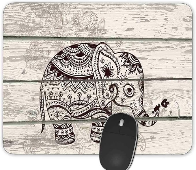 Gaming Mouse Pad，Plank Elephant Rectangle Mouse Pad Size(9.84"x7.87")