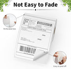 FungLam 6 Rolls 4"x6" Thermal Shipping Labels, 250 Labels/6 Roll, 1" Core, Perforated, Address Mailing Shipping Labels Compatible with JADENS,Rollo, Zebra,iDPRT.