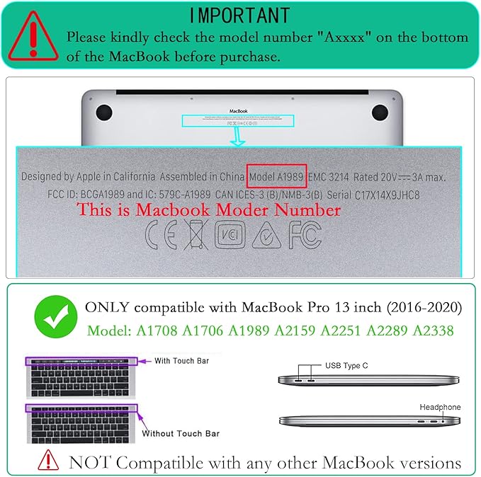 LanBaiLan Compatible for MacBook Pro 13 inch with Touch Bar 2022 2020 2019 2018 2017 2016 Release M1 M2 A2338 A2289 A2251 A2159 A1989 A1706 A1708, Laptop Hard Case & Keyboard Cover, Aesthetic Flower