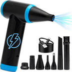 Compressed Air Duster 150000 RPM - Computer Keyboard Cleaner - Jet Dry Mini Air Blower Gun for Car Drying - Electric Canned Air Duster for Computers - Portable Car Dryer Air Blower Fan