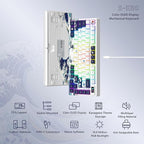 Womier S-K80 75% Keyboard with Color Multimedia Display Mechanical Gaming Keyboard, Wired Hot Swappable Gasket Mount RGB Custom Key Board, Pre-lubed Stabilizer for Mac/Win, White Kanagawa