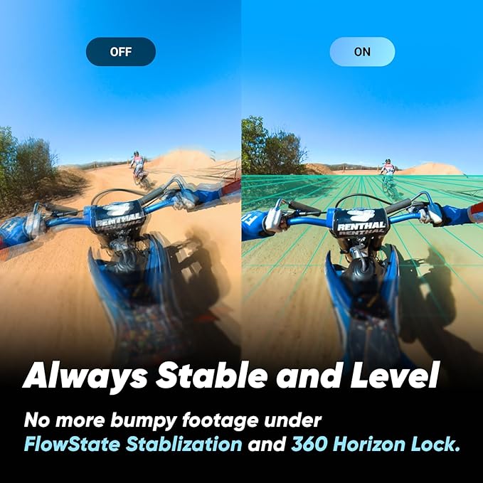 Insta360 X3 - Waterproof 360 Action Camera with 1/2" 48MP Sensors, 5.7K 360 Active HDR Video, 72MP 360 Photo, 4K Single-Lens, 60fps Me Mode, Stabilization, 2.29" Touchscreen, AI Editing, Live Stream