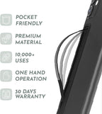 Phone Grip, Ultra Thin Cell Phone Grips Finger Holder Kickstand for Back of Phone, Loopy Case Swappable for Smartphones Wireless Chargers Car Mounts - SleekGrip Essential