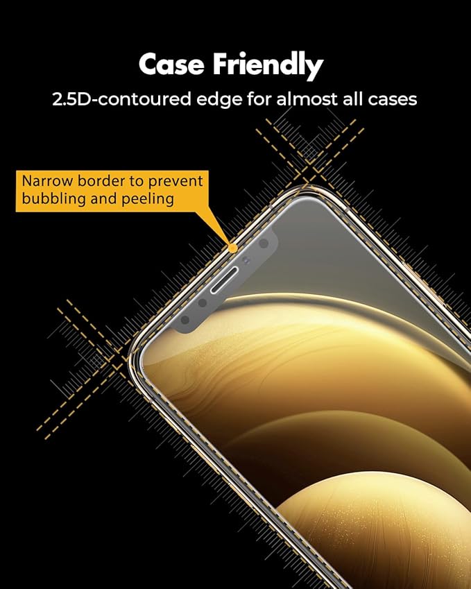 UNBREAKcable Tempered Glass Screen Protector Film for iPhone X/11 Pro/XS (5.8 Inches) [Pack of 2] HD 9H Hardness [Anti-Scratch, Anti-Fingermarks, Bubble Free and Ultra Clear]