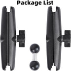 Dual Extension Double Socket Arm with 1" Double Ball Adapter Compatible with RAM B Size Mount and Other 1 inch Industry Standard Device, 360° Rotation Rod for Bike, Truck, Car (12.7" Length)