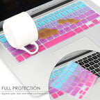 Allinside Blue and Pink Ombre Keyboard Cover Skin for MacBook Pro 13" 15" 17" (2015 or Older Version), MacBook Air 13" A1369/A1466, Older iMac Wireless Keyboard MC184LL/B