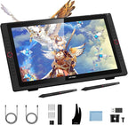 Drawing Tablet with Screen XPPen Artist 22R pro Computer Graphics Tablet 120% sRGB with Battery-Free Stylus Full-Laminated Technology, 21.5 inch Pen Display with 20 Shortcut Keys & 2 Red Dial(Black)