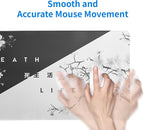 Black and White Mouse Pad 31.5 X 11.8 Inch Japanese Cherry Blossom Extended Large Mouse Mat Non-Slip Rubber Mousepad Stitched Edges Keyboard Mouse Mat Desk Pad for Office Home Game