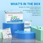 Redodo 12V 100Ah Lithium LiFePO4 Battery, Group 31 Battery Built in 100A BMS, Up to 15000 Cycles, 10 Years Lifetime, Perfect for RV, Off Grid, Solar, Marine, Trolling Motor