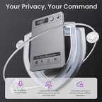 AI Voice Recorder, Note Voice Recorder - Transcribe & Summarize, AI Noise Cancellation Technology, Supports 152 Languages, 64GB Memory APP Control Audio Recorder for Lectures, Meetings, Calls, Gray