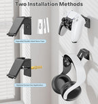OIVO Controller & Headset Wall Mount Holder Stand, Foldable Headphone Stand, Gaming Controller Holder Hanger Hook, Universal Storage Organizer Controller/Earphone/Game Accessories-6 Packs