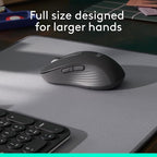 Logitech Wireless Mouse Signature M650 L Full Size - Large Hands, 2-Year Battery, Silent Clicks, Customizable Buttons, Bluetooth, PC/Mac/Chromebook - Classic Red, Right-Handed, Large