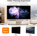 [2 Pack] 20 Inch Computer Privacy Screen for 16:9 Aspect Ratio Widescreen Monitor, Eye Protection Anti Glare Blue Light Computer Monitor Privacy Filter, Removable Anti-Scratch 20in Protector Film