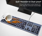 Keyboard Cover for DELL KB216 KB216b KB216t KB216d KB216p Wired & KM636 & Dell Optiplex 5250 3050 3240 5460 7450 7050 & Dell Inspiron AIO 3475/3670/3477 All-in one Desktop Keyboard -Black