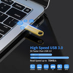 USB 3.0 Flash Drive 128GB 2 Pack, Wooolken High Speed USB 3.0 Thumb Drives Sleek Metal Flash Drives with Keychains, Memory Stick, USB Drive for PC/Computers/Mac/Laptops