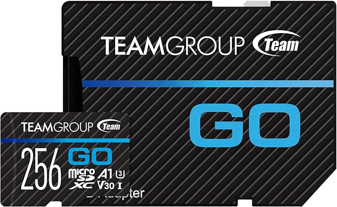 TEAMGROUP GO Card 256GB x 2 Pack Micro SDXC UHS-I U3 V30 4K for GoPro & Action Cameras High Speed Flash Memory Card with Adapter for Outdoor, Sports, 4K Shooting TGUSDX256GU364