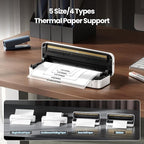 Phomemo Portable Printers Wireless for Travel [Upgraded],M834 Bluetooth Thermal Printer 8.5" x 11"& A4 Size,Inkless Mobile Printer with Carry Case for Travel,Office,School,Car,Home,White