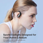 occiam Wireless Earbuds Bluetooth Headphones 48H Play Back Earphones in Ear Waterproof with Microphone LED Display for Sports Running Workout Black