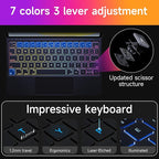 HOU Keyboard Case for iPad Air 11 inch 2025 (M3)/2024 (M2)&iPad Pro 11 Inch(4th/3rd/2nd/1st) Gen 2022,iPad Air 5th&4th Generation Case with Keyboard,Magic-Stand, Multi-Touch Trackpad,Backlight,Black