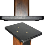 Speaker Stands Wood Grain 28 Inch Universal Floor Speaker Stands Pair Heavy Duty Surround Sound Speaker Monitor Stand for Home Theater with Sand Filling Tuning Function - 1 Pair