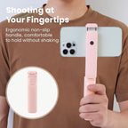 MQOUNY Phone Tripod, Portable Selfie Stick with Remote,Pocket Size Selfie Stick for iphone，Mini Travel Compact Phones Selfie Sticks with Phone Holder for Content Creation/Vlog/Video Record/Live Stream