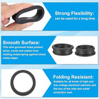 PATIKIL 48.6mm / 1-15/16 Inch Drill Hole,1-11/16 Inch ID Rubber Grommets, 3Pcs Top Hat Grommet for Wiring Eyelet Ring Gasket Automotive Firewall Cable Hole Plugs Wires Protection, Black