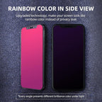 EGKimBa Privacy Screen Protector compatible with iPhone 11 Pro Max/iPhone XS Max, 6.5 inch Gradient Colorful Electroplated Anti-Spy Anti-Blue Light Easy Installation Tempered Glass