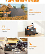 Portable Power Station 1000W (Peak 2000W), GRECELL 999Wh Solar Generator with 60W USB-C PD Output, 110V Pure Sine Wave AC Outlet Backup Lithium Battery for Outdoors Camping Travel Hunting Home