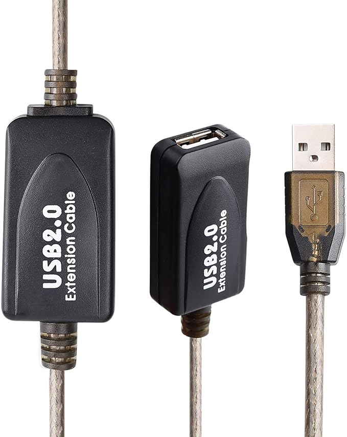LDKCOK USB 2.0 Type A Male to A Female Active Repeater Extension Cable 60ft, High Speed 480 Mbps
