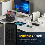 GOLDENMATE 1000VA/800W Lithium UPS Battery Backup and Surge Protector, Sinewave UPS System with LiFePO4 Battery(230.4 Wh), 2025 Upgraded Pro Ver. with Communication Port, 8 Outlets, LCD Display, White