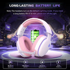 2.4GHz Wireless Gaming Headset for PS5, PS4 Fortnite & FPS Gamers, PC, Nintendo Switch, Bluetooth 5.3 Gaming Headphones with Noise Canceling Mic, Stereo Sound, 40+Hr Battery (Pink)