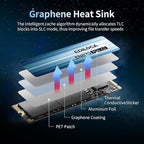 4TB SSD NVMe M.2 2280 PCIe Gen4 x4 Internal Solid State Drive - Up to 7300MB/s, 4TB SSD PS5 Dynamic SLC Cache, PS5 Compatible for Gaming PC Laptop(EN870)