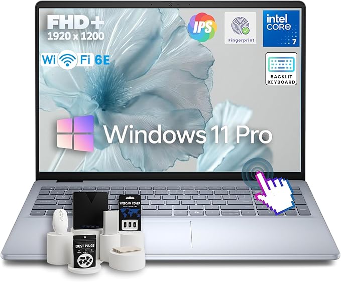 Dell 16 Business Laptop - w/Accessories • Intel 10-Core 7-150U • 16" FHD+ WVA Touchscreen • Win11 pro • Wi-Fi 6E • Backlit KB, • Fingerprint Reader, • Copilot • 32 GB DDR5 • 1TB SSD