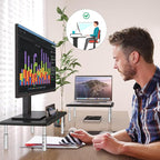 suptek Monitor Laptop Stand,Monitor Laptop Stand Riser for Desk,3 Height Adjustable,Laptop Computer Stand With Metal Vented Platform for Laptop, PC, Printer(MST003M)