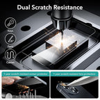 ESR 3+2 Pack for iPhone 15 Plus Screen Protector, 3 Black Edge Tempered-Glass Film and 2 Set Camera Lens Protector, 2.5D Curved Edges, Full-Coverage Military-Grade Protection, Scratch Resistant