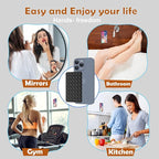 Silicone Double Sided Suction Phone Case Mount, Detachable Hands Free & Strong Grip Holder for Selfies & Videos, Compatible iPhone Android (Black, 1Pack)