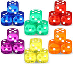18 Pcs Casino Theme Party Dice Large Opaque Jumbo Acrylic D6 Dice for Casino, Craps, Table Games and Board Games(19 mm,Vivid Color)