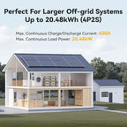 Power Queen 25.6V 100Ah LiFePO4 Battery, Built-in 100A BMS, 4000 to 15000 Cycles, 2.56kW Max Load Power, 2.56kWh Deep Cycle Battery For Home & Off-Grid Solar Power System, RV, Marine