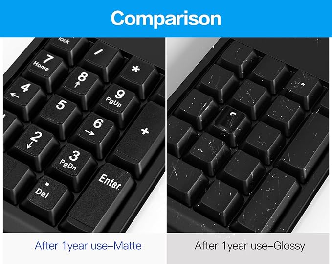 2PCS Keyboard Number Stickers, Keyboard Number Pad Replacement Stickers Universal for Wireless Numeric Pad Numpad Keypad, Laptop, Desktop, Computer, Keyboard Numbers Sticker -Matte
