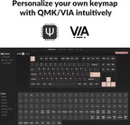 Keychron Q3 RGB Tenkeyless Layout 87-Key QMK/VIA Programmable Macro Hot-swappable Wired Custom Mechanical Keyboard with Gateron G Pro Red Switch Double Gasket Compatible with Mac Windows Linux(Blue)