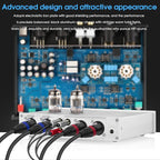 Douk Audio HiFi Vacuum Tube 7-Band EQ Preamp Equalizer XLR Pre-Amplifier Home (T8 PRO Silver)