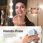 Magnetic Suction Cup Phone Mount for MagSafe Case, Silicone Hands-Free Grip Holder for iPhone and Android, Mirror Shower Phone Stand for Makeup FaceTime Gym Kitchen Bathroom, Baby Blue