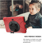 rantice Compatible with Samsung Galaxy TAB Active PRO 10.1 inch/Tab Active4 PRO Case, Heavy Duty Rugged Shockproof Drop Protection Case, Hand Strap&Shoulder Strap for SM-T540/T547/T630/T638 (Red)