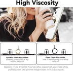 Metal Cell Phone Ring Holder Finger Ring Stand, 360 Degree Rotation Ring Kickstand Grip Holder for Magnetic Car Mount, Gold